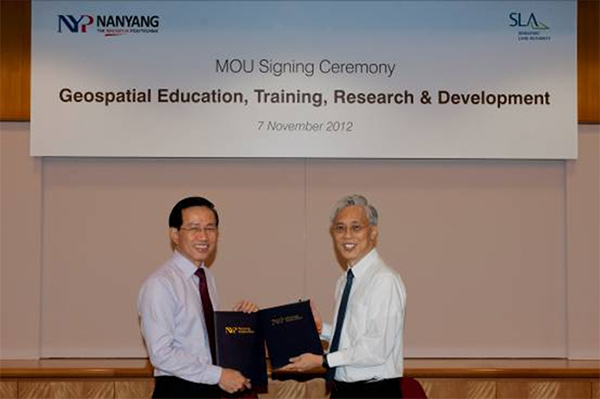SLA and NYP sign MOU to collaborate on Geospatial development
